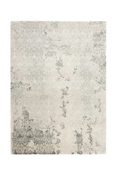 Covor Modern Living Gri/Crem din Poliester/Polipropilena SilaLux 2927A franjuri